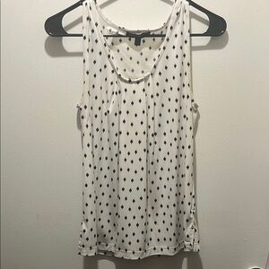 White and Black Sleeveless Top - Banana Republic XS
